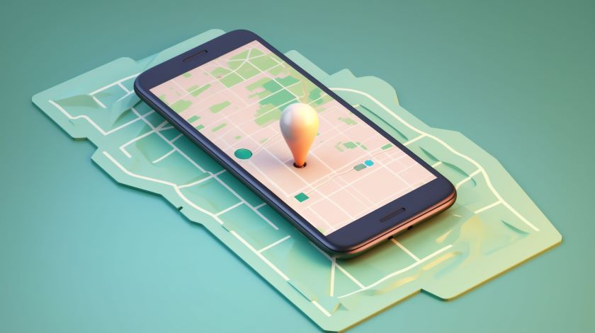 3d smartphone device with map